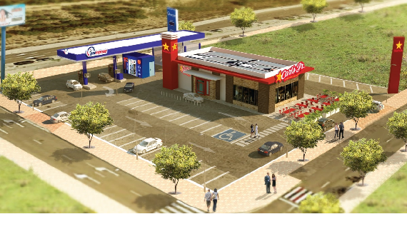 Burgerhouse & gas Station Scheme Puerto Venecia